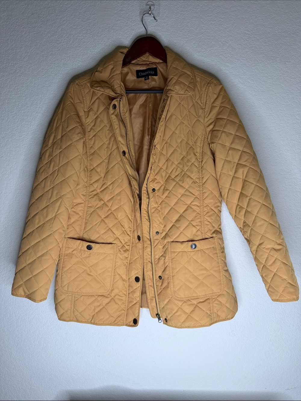 Chadwicks Apparel Quilted Mustard Jacket M